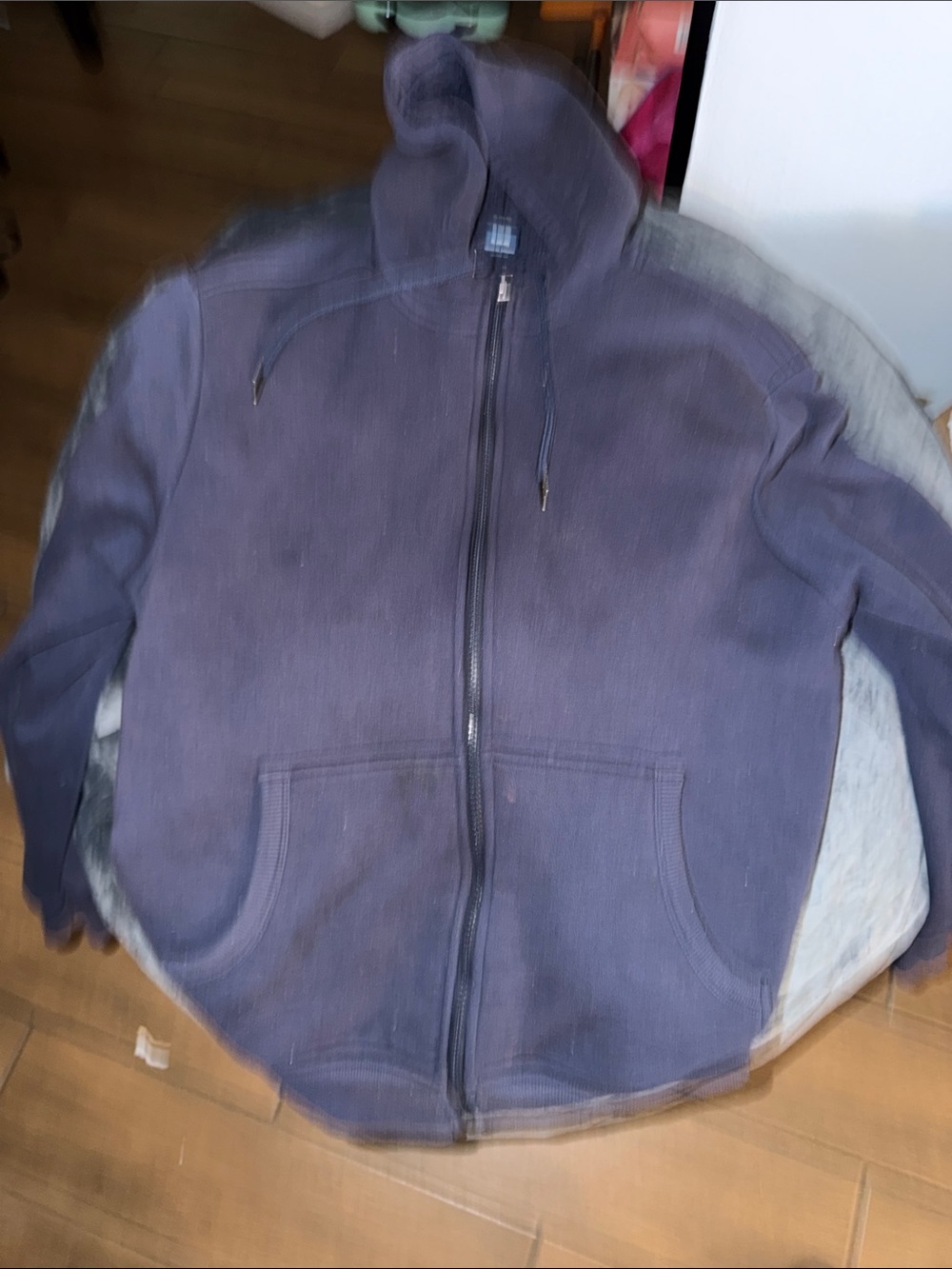 George Navy Zip-Up Hooded Sweatshirt Jacket